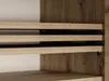 A close-up view of wooden shelves in a cabinet. Náhled obrázku produktu