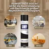 A collage of images showing different rooms (gym, living room, office, waiting area) with a product in the center. Produktbild-Vorschau
