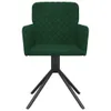 A dark green velvet swivel chair with a black base, shown against a white background. Anteprima dell’immagine prodotto