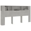 vidaXL Kopfteil mit Ablagen Betongrau 200x18,5x104,5 cm - Produktbild-Vorschau 2