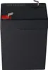 A black battery with two metal terminals on top. Produktbild-Vorschau
