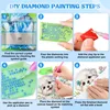 Diamantmalerei Hängendes Ornament Kit Welpe Blumen 5D Produktbild-Vorschau 6