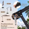 Parasol COSTWAY 300 cm ze stojakiem, parasol z korbą, Podgląd zdjęcia produktu 7