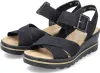 Rieker Damen Sandalette Sandale Kreuzriemen Keilabsatz Produktbild-Vorschau 17