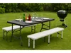 Tavolo da giardino pieghevole 180 cm – Nero – Tavolo da Anteprima dell’immagine prodotto 4