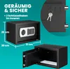 Deuba® Tresor Safe 31x20x20cm Doppelstahlbolzen Stahltür Produktbild-Vorschau 5