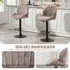 Barhocker 2er Set Höhenverstellbar Drehbar Tresenhocker mit Produktbild-Vorschau 4