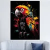 Bunter Papagei Pop Art Leinwandbild Wandbild Kunstdruck XL Produktbild-Vorschau 3
