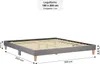 Homestyle4u čalúnená posteľ 180 x 200 cm sivá manželská Náhľad obrázku produktu 3