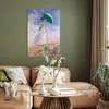Italienischer Leinwand Leinwandbild - Woman with a Parasol, Produktbild-Vorschau 4