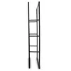 A black metal firewood rack shown from the side against a white background. Produktbild-Vorschau