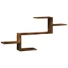 A wooden shelf unit with a zig-zag design, presented against a white background. Produktbild-Vorschau
