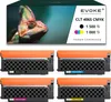 A product shot of toner cartridges and their packaging. Produktbild-Vorschau
