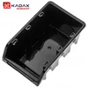 A black plastic storage box, shown from a slightly elevated diagonal angle. Produktbild-Vorschau