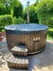 Badefass 200cm mit 30 KW Holzofen Hottube mit Abdeckung und Produktbild-Vorschau 3