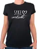 Huuraa Damen T-Shirt Syke verliebt M Black Bio Baumwolle Produktbild-Vorschau 1