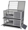 Indoor Kleintierstall Belinda grau 90 x 53 x 95 cm Produktbild-Vorschau 2