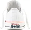 The back view of a white Converse All Star sneaker. Voir les images du produit