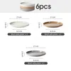Teller set 6stück Ø21 cm Keramik Speiseteller Pastateller Produktbild-Vorschau 2