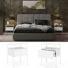 A bedroom scene with a bed and nightstands, and separate shots of the nightstands. Náhled obrázku produktu