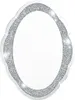 A decorative oval mirror with a frame adorned with small, sparkling elements. Produktbild-Vorschau