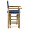 vidaXL Chaises de régie pliantes 2 pcs. Bleu Bambou et Voir les images du produit 3