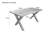 Esstisch Akazie nussbaumfarben 240 x 100 cm X-Holzgestell Produktbild-Vorschau 3