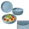 Ritzenhoff 4x Jasper Suppenteller 610ml Graublau Steingut 4 Produktbild-Vorschau 1