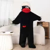 Silly Onesie Schwarzer Plüsch Monster Onesie Pyjama – Produktbild-Vorschau 6