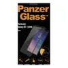 A product advertisement for a PanzerGlass screen protector for a Samsung Galaxy A6+ (2018) phone. Produktbild-Vorschau