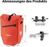 Wiltec Gepäckträgertasche rot, Fahrradtasche Gepäckträger Produktbild-Vorschau 3