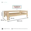 Need Sleep Montessori Bett Kinder Kinderbett 90x180 cm mit Produktbild-Vorschau 3