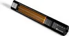 A black infrared heater with glowing orange heating elements is shown against a white background. Produktbild-Vorschau