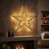 LED hviezda z kovu, čierna, s efektom blikania, určená na Náhľad obrázku produktu 5