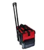 A red and black rolling tool bag on a white background. Podgląd zdjęcia produktu
