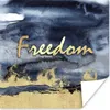 MuchoWow® Poster Zitat - Freiheit - Gold - Schwarz 100x100 Produktbild-Vorschau 1