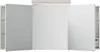 Badezimmer Spiegelschrank 3-türig LED-Acryllampe 140cm Weiß Produktbild-Vorschau 7