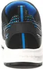 The back view of a black and blue athletic shoe. Produktbild-Vorschau