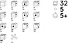 An instructional diagram showing different types of building blocks and their quantities. Náhľad obrázku produktu