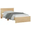 A bed frame with bedding. Produktbild-Vorschau