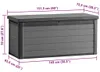 KETER Boîte de rangement Cortina 570 L Gris/Antracite Voir les images du produit 9