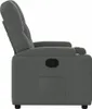 Side view of a dark gray fabric recliner chair. Náhled obrázku produktu