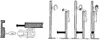 Diagrams showing the operation of a door closer. Produktbild-Vorschau