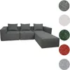 L-Sofa HWC-O54, lounge gauč s otomanem, rozkládací Náhled obrázku produktu 8