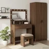 A bedroom setting with a vanity table, stool, and wardrobe. Náhľad obrázku produktu