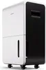A white and black dehumidifier with wheels is shown on a white background. Náhľad obrázku produktu