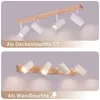 ZMH Spot de plafond 4 flammes en bois Plafonnier Blanc GU10 Voir les images du produit 7