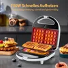 Aigostar 3-in-1-Kombi-Waffeleisen 750 W Sandwichmaker, 3 Produktbild-Vorschau 4