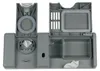 A gray dishwasher detergent dispenser part. Produktbild-Vorschau