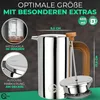 French Press – Edelstahl Kaffeebereiter mit Holzelementen – Produktbild-Vorschau 2